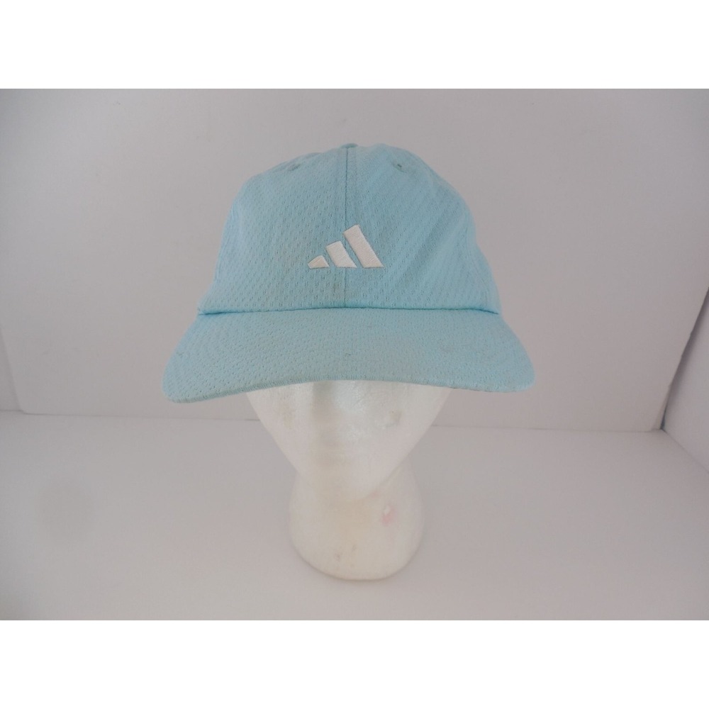 Adidas Womens Hat Light Blue Crisscross Ponytail Baseball Cap Adjustable Workout